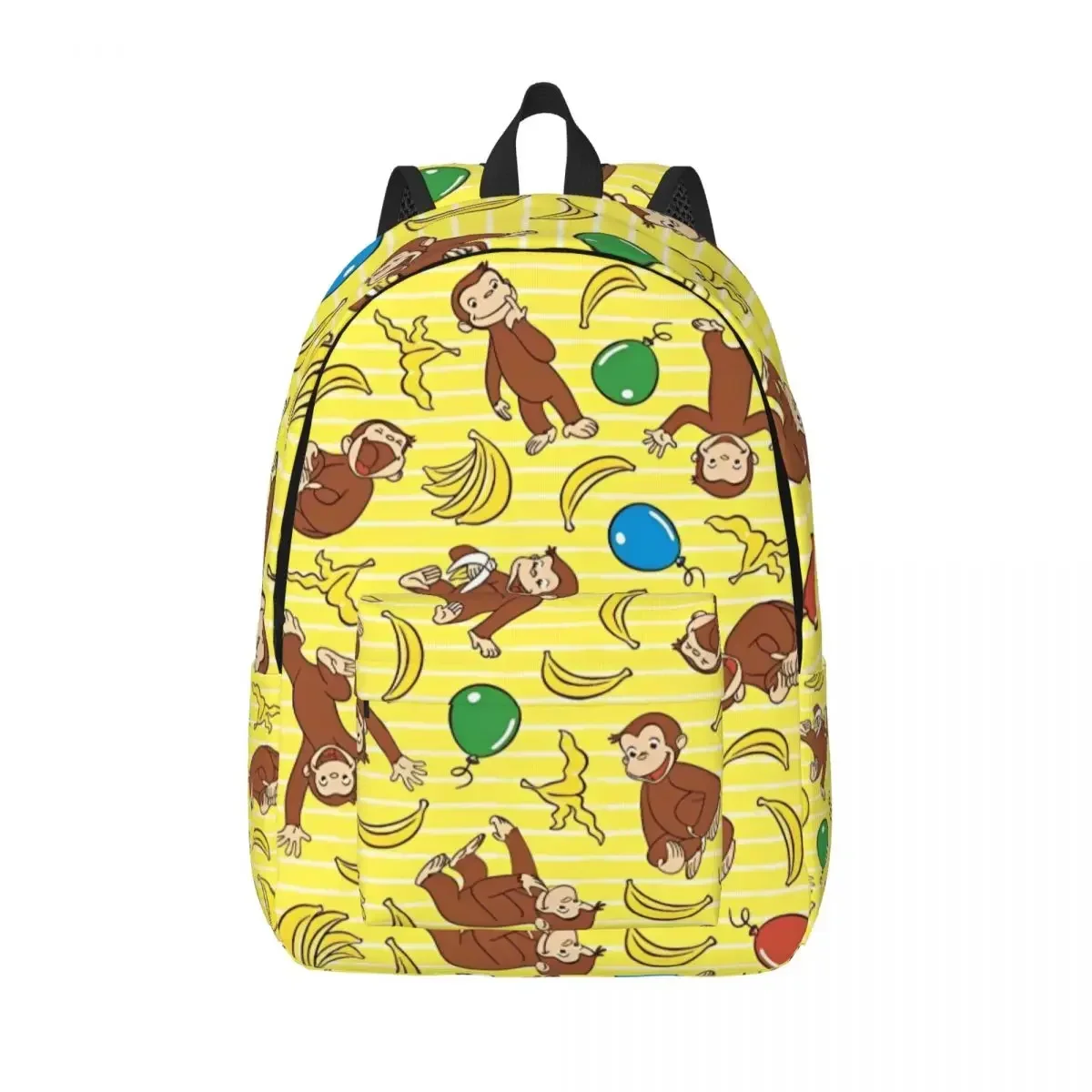 

Curious George Monkey Cartoon Backpack for Men Women Cool Student Work Daypack TV Series Laptop Shoulder Bag Gift