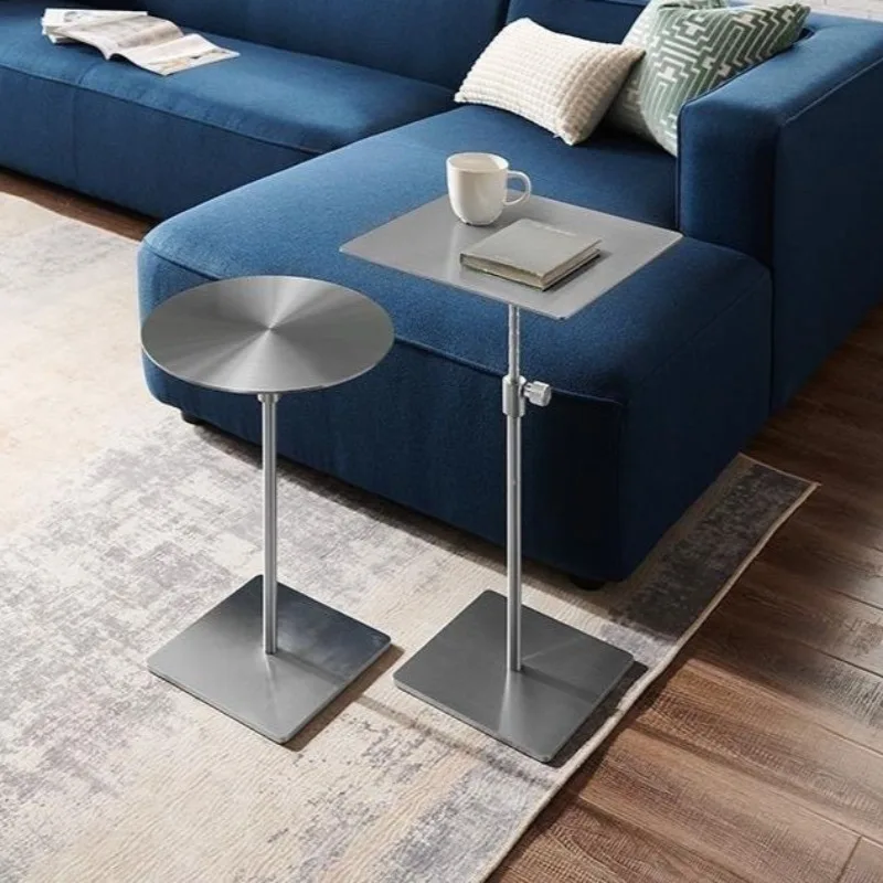 Mini Luxury Coffee Tables Stainless Steel Modern Makeup Center Tables Removable Modular Sofa Table Auxiliary Side Table Simple