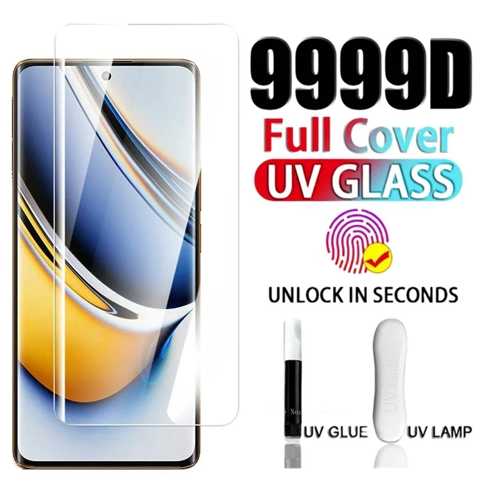 

Full Glue Curved UV Tempered Glass for Realme 11 10 Pro 11Pro Plus Screen Protector for Realme Narzo 60 Pro Glass