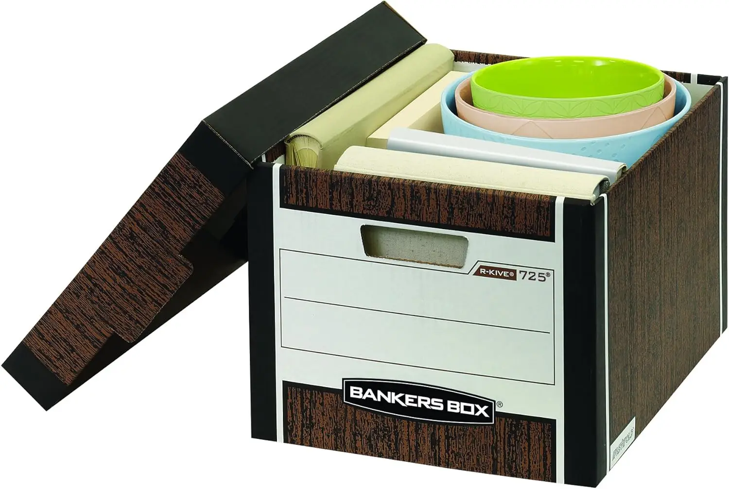 Heavy-Duty File Storage Boxes with Lids, FastFold Assembly for Letter/Legal Files, Stackable and Reusable