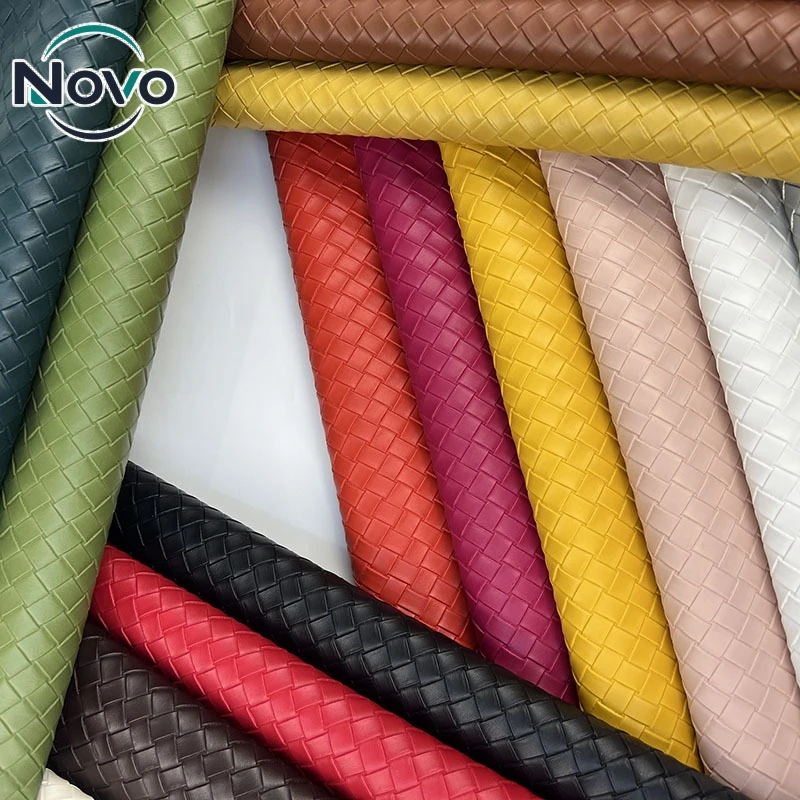 Woven Texture PVC Faux Leather Upholstery Fabric Soft Touch Wear Resistant Material for Sofa Cushions Headboards DIY Decor 137cm