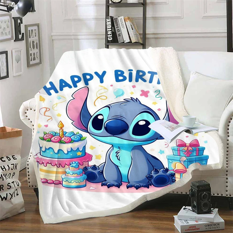 Stitch Blanket Is Warm and Thick Winter Nap Blanket Suitable for Office and Commuting Bedding Suitable for Adults and Children