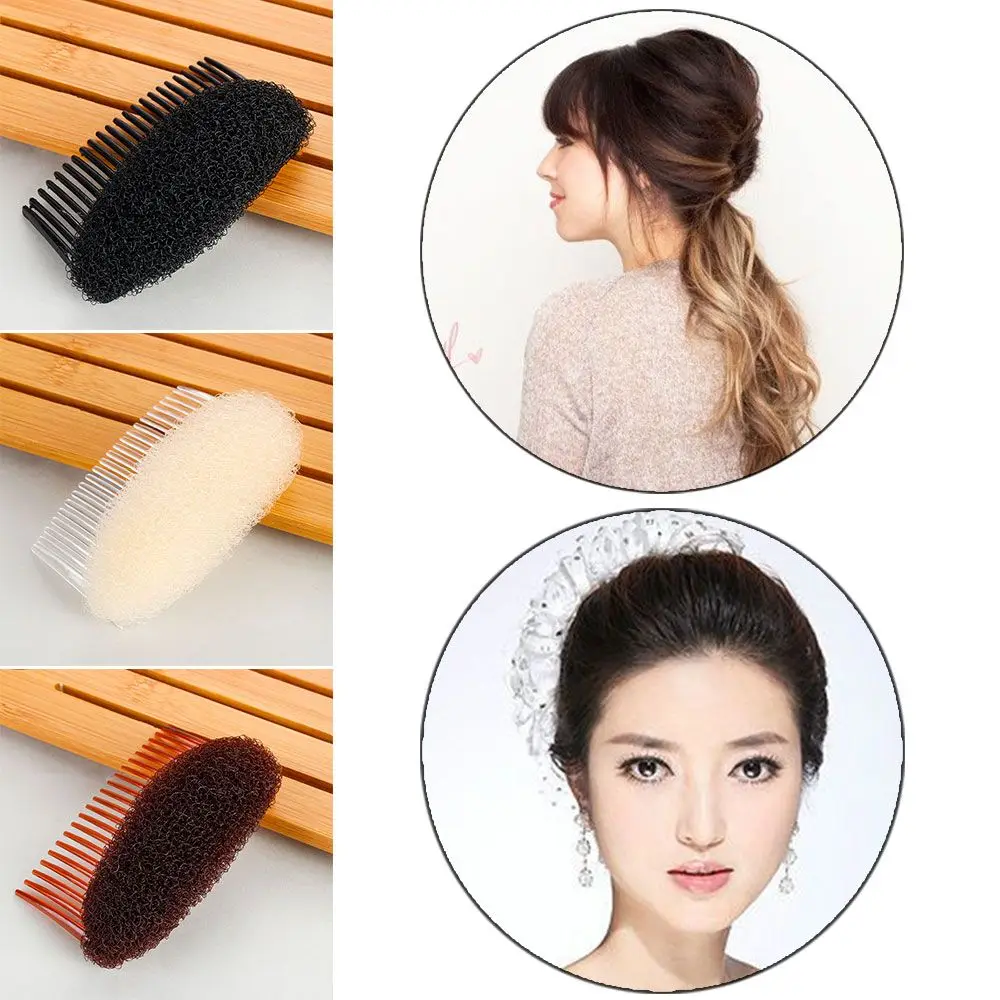 1PC Hot Sale Women Fashion Hair Styling Portable Sponge Fluffy Clip Stick Bun Maker Braid Tool Hair Accessories Modelling