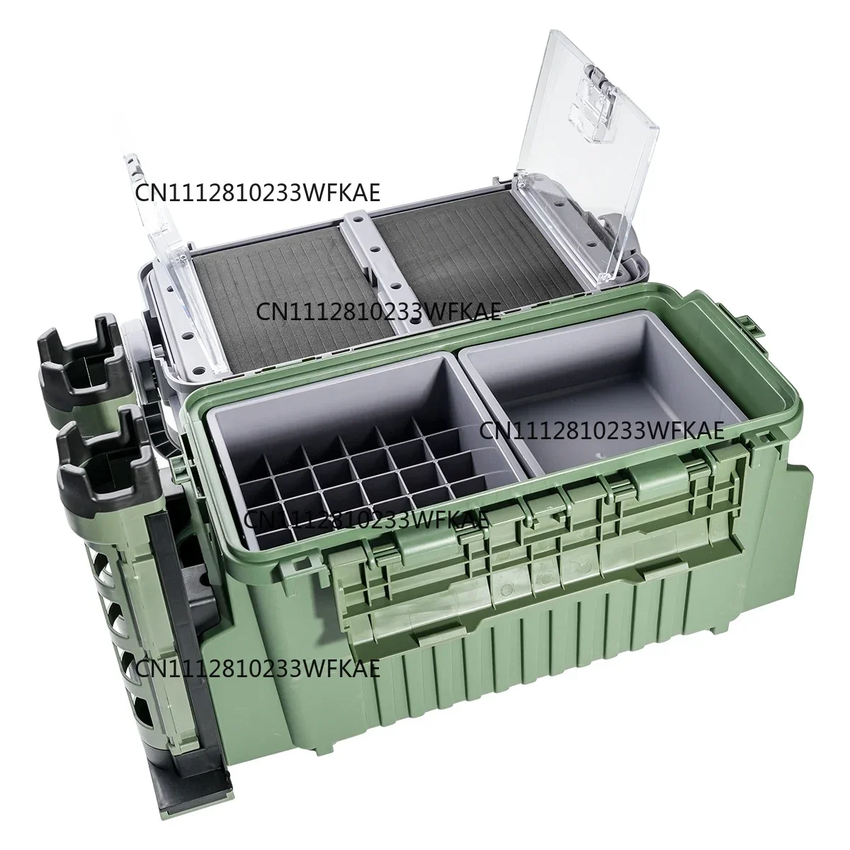 Large Fishing Tackle Box Multifunction Capacity Stand Rod Holder Cup Holder High Quality Plastic Egi Box Fishing Box