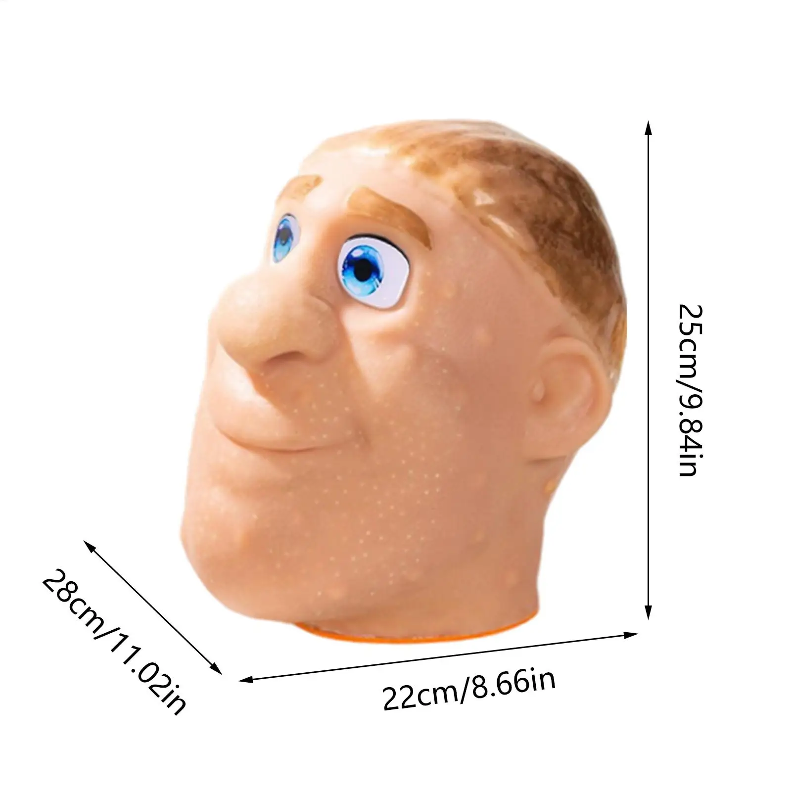 Stress Relief Toy Pimple Squeezing Clip for Blackheads Silicone Stress Ball with Realistic Head Model Addictive Squeeze Toy