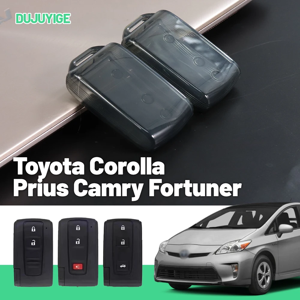 

Clear TPU Car Key Case For Toyota Corolla Prius Camry Fortuner Probox Key Fob Cover Protector Shell Auto Accessories