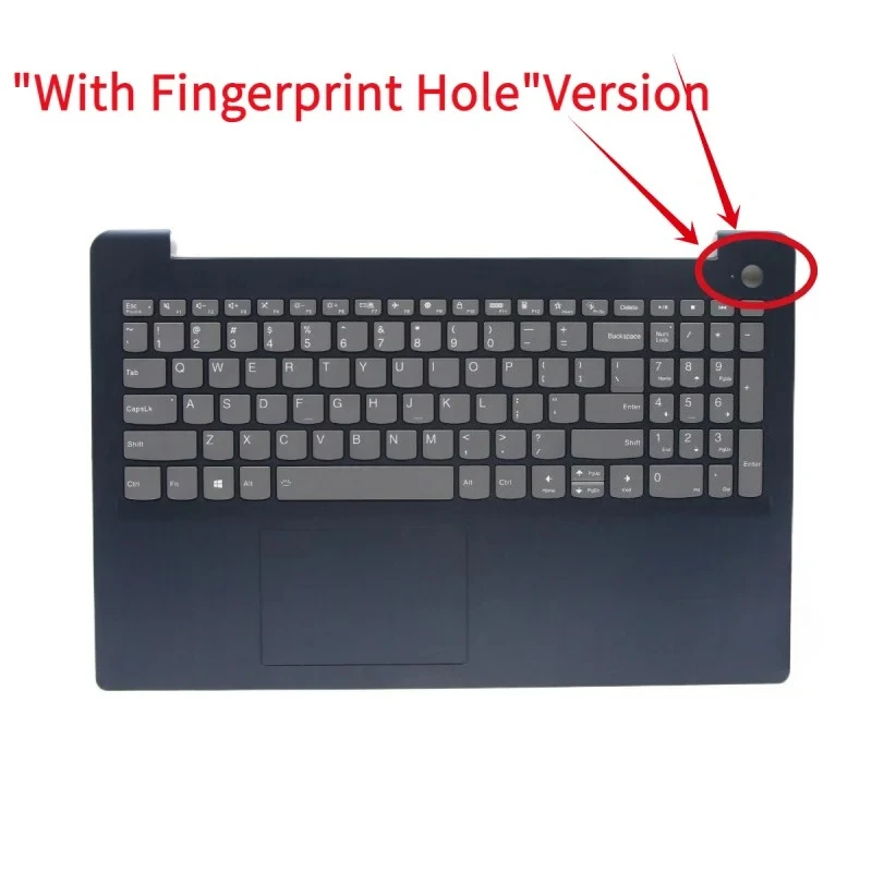 

T New For Lenovo IdeaPad 3-15ADA6 3-15ALC6 3-15ITL6 Palmrest w/ Backlit Keyboard (Fingerprint Hole Version) 5CB1B60432 Blue