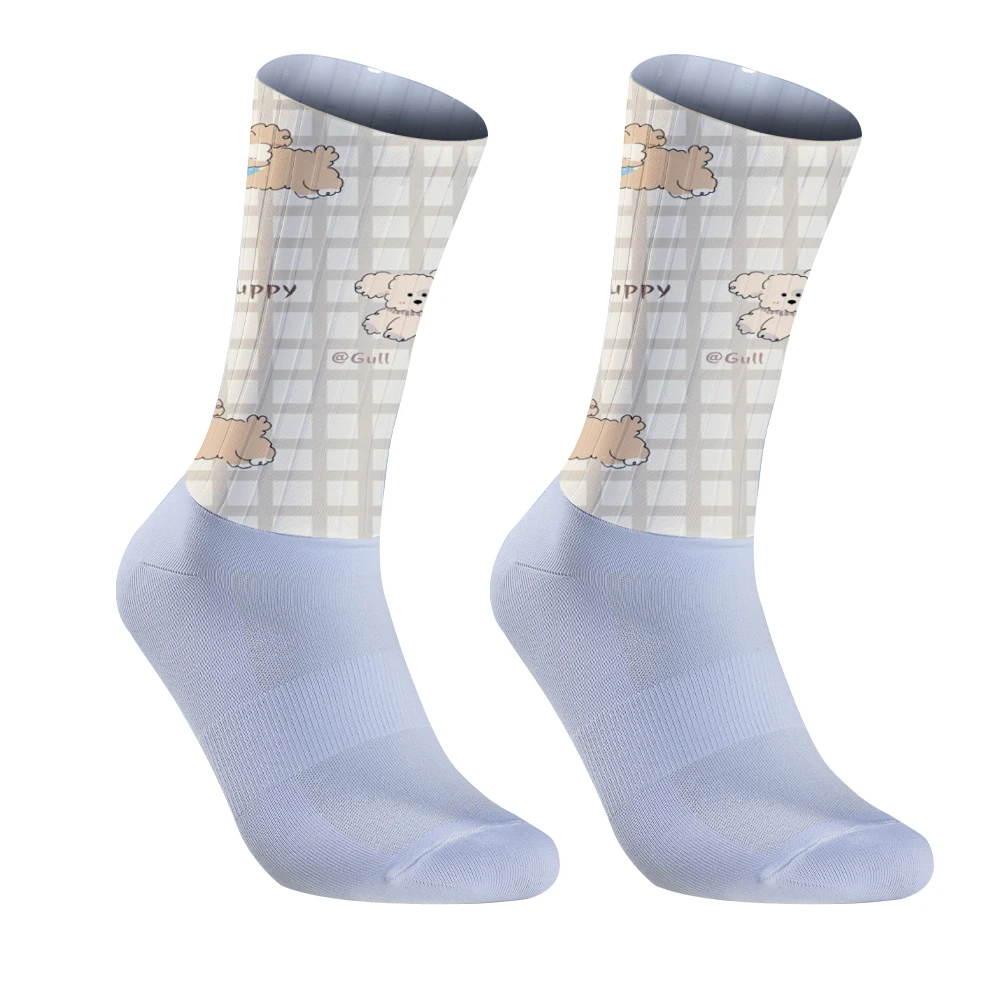 Calzini da bicicletta da corsa all'aperto per sport estivi personalizzati 2024 con nuovo modello di cartone animato