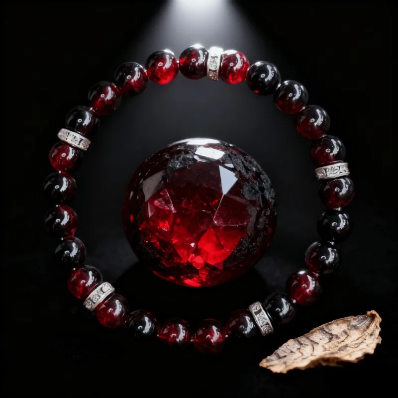 Bracelet de guérison grenat – Pierre naturelle pour toute confiance et passion, bijoux de protection spirituelle, cadeau de pierres précieuses pour femmes