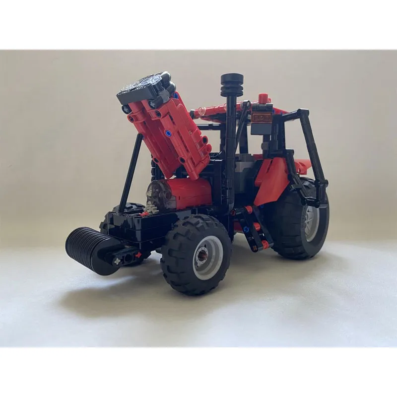 

MOC-121635 Городской классический сельскохозяйственный трактор, строительный блок, модель 581, детали, креативная детская игрушка на день рождения для мальчиков, подарок