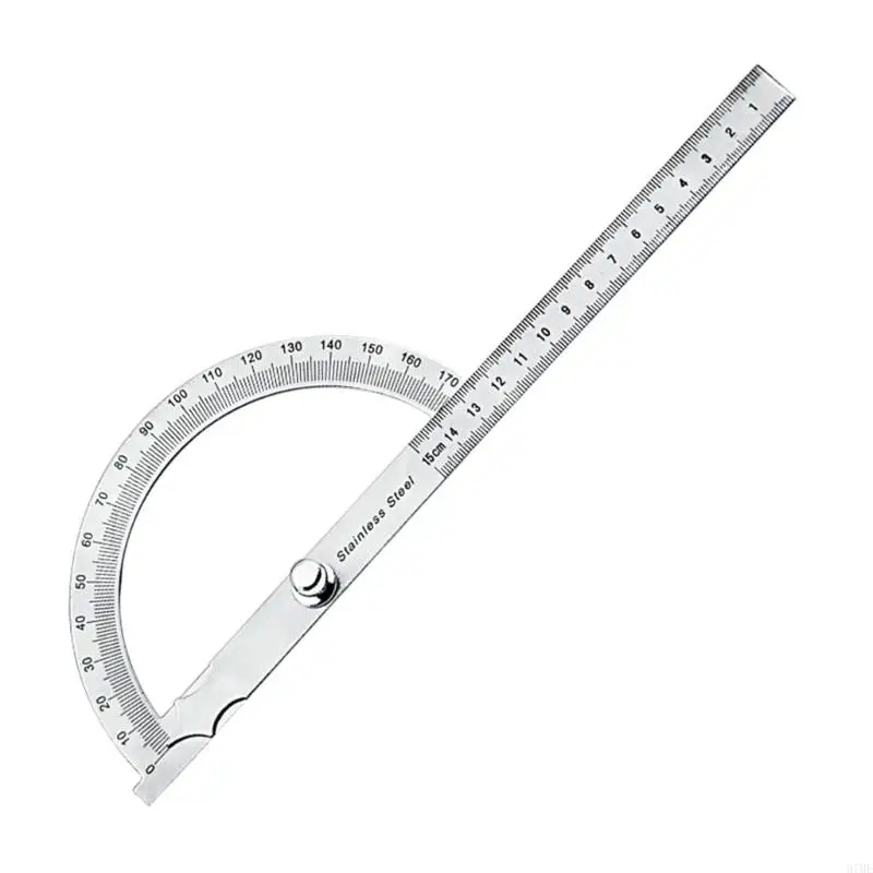 

37ME Protractor Stainless Steel Ruler Finder 0-180 Degrees Woodworking