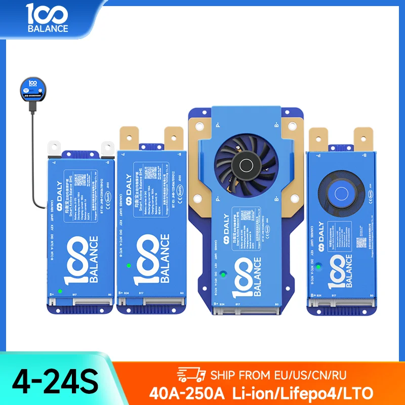 Daly bms Smart BMS 4s lifepo4 bluetooth Wifi bms 8S 24S 40A 60A 80A 100A JK bilanciamento attivo bms 16s 48v lifepo4 bms jk Lifepo4