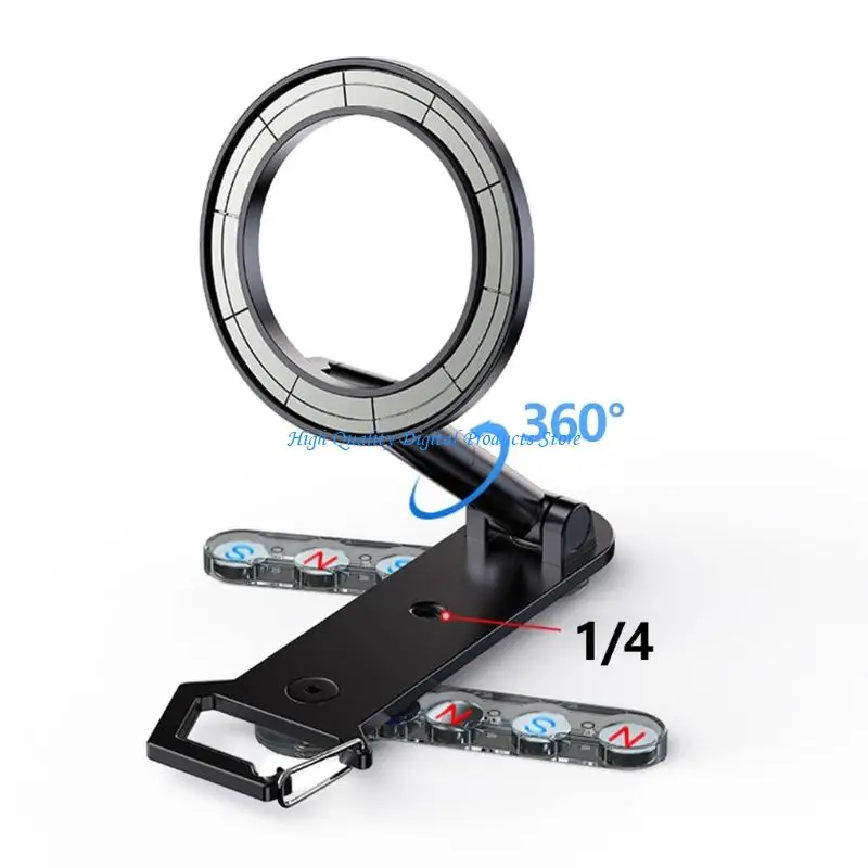 U2JE Foldable Zinc Alloy Phone Holder Compact Design For Video Calls Movie 3