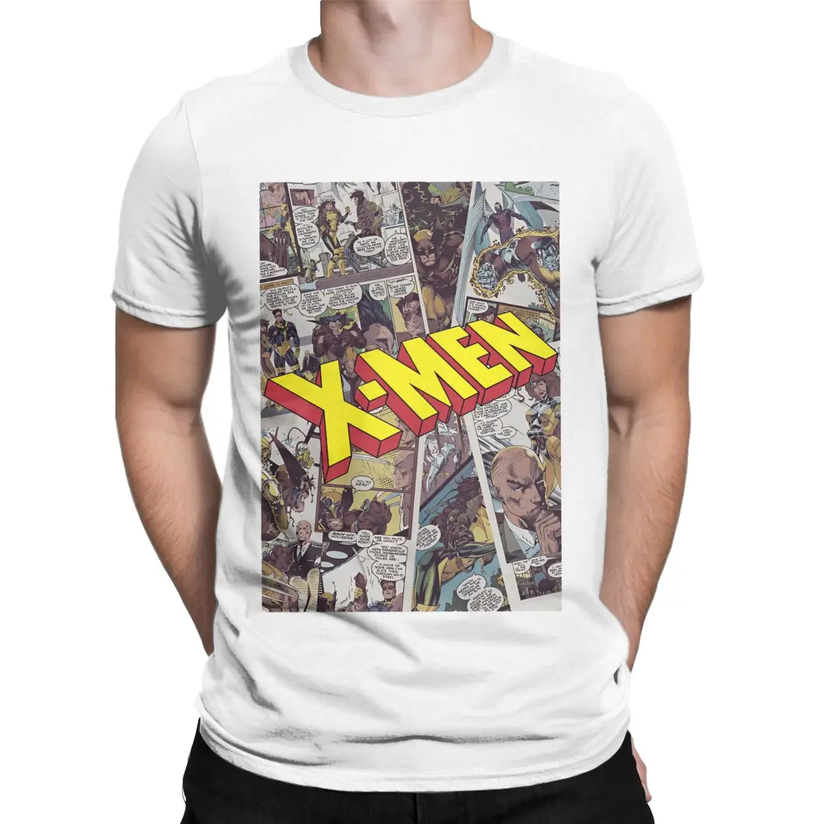 Crazy X-Men Wolverine T-shirt per uomo girocollo in cotone T-shirt Xmen Group manica corta T-shirt taglie forti