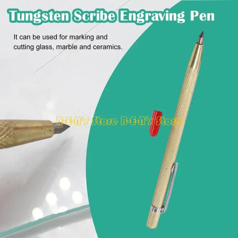 Y1AD Adjustable Glasses Cutter Set Oil Lubrication Metal Tip Scribers for DIY Projects
