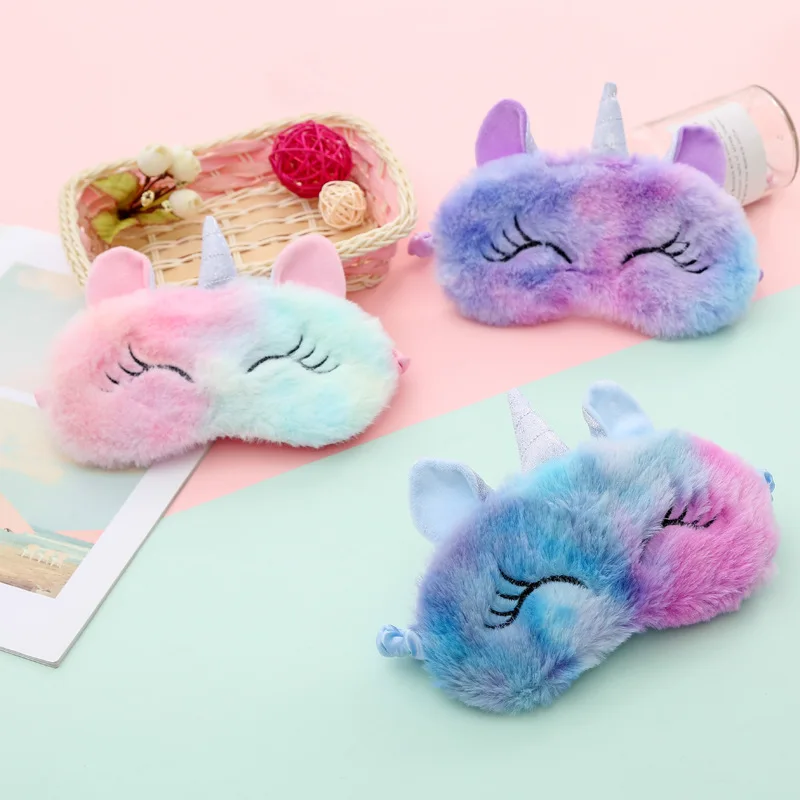 Cartoon Unicorn Party Anime Sleeping Mask Kids Gift Cute Blindfolds Travel Sleep Eye Band Shade Rest Eyepatch