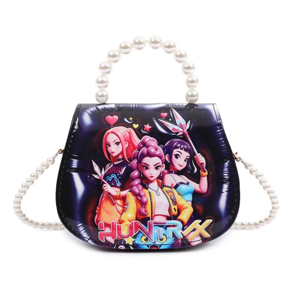 3D Squad Zero Wallet Anime Cute Crossbody Bag with Pearl Shoulder Strap Storage Bag for Women