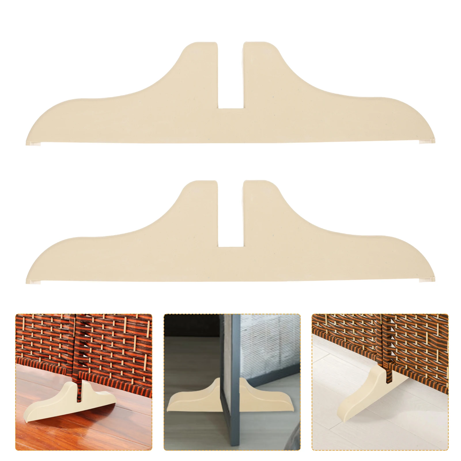

2pcs Thickened Plastic Divider Stands Wear-Resistant Household Screen Bases Home Room Partition Accessories Brackets For
