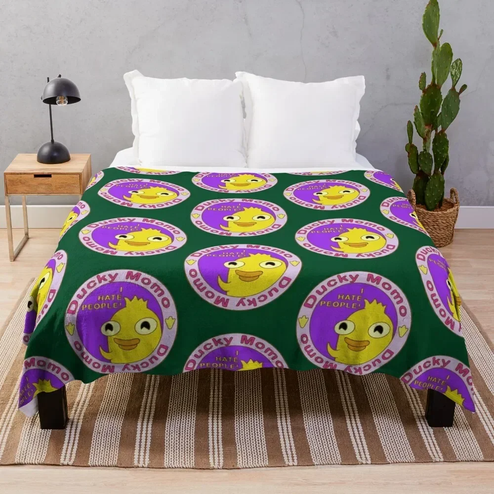 Ducky Momo I Hate People Throw Blanket Luxury St Loose Single Bed covers Blankets