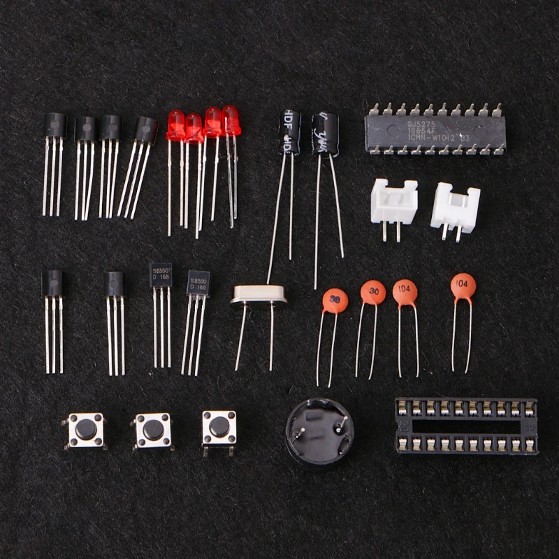 C51 Kits relógio eletrônico digital 6 bits, peças componentes eletrônicos, faça você mesmo