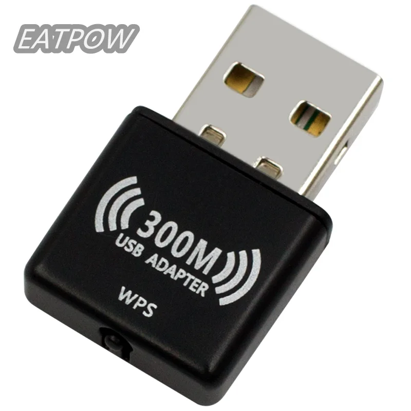 EATPOW-tarjeta de red de 2,4 GHz, Chipset RTL8192, Dongle Wifi inalámbrico USB, 2,4G, 300Mbps, adaptador WiFi USB para PC, ordenador portátil