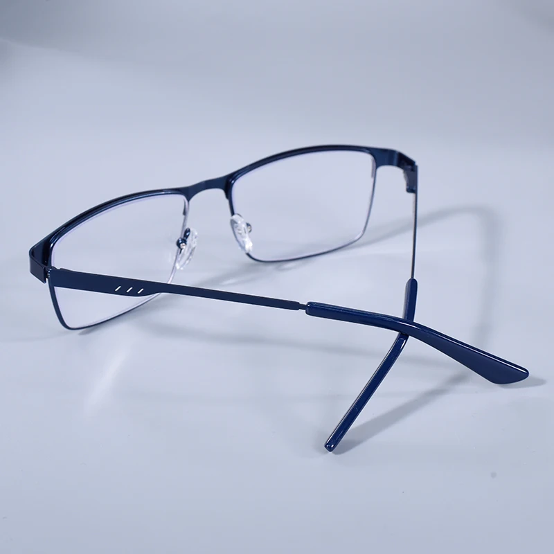 Männer Platz Metall Großen Rahmen Lesen Frühling Scharnier Presbyopie Brille Blau Licht Blockieren Augenschutz Brillen +75 + 125 + 175 + 4 – Detail 18