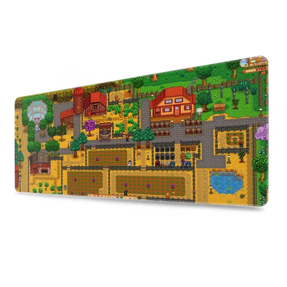 Alfombrilla de ratón Stardew Valley XXL Anime Gamer Cabinet Mousepad PC Pink Gaming Accessories Keyboard Pad Laptop Kawaii Desk Mat Carpet