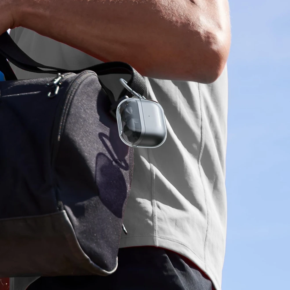 Clear Earphone Case For Samsung Galaxy Buds 3 Pro & Buds3 Cover Protector Headphones Protective Shell with Carabiner Accessories