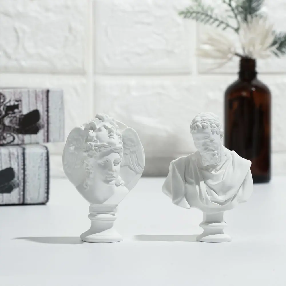 Figurine Desktop Ornament Drawing Practice Home Decor Greek Mythology Famous Sculpture Gypsum Bust Portraits Plaster Statue - view 3
