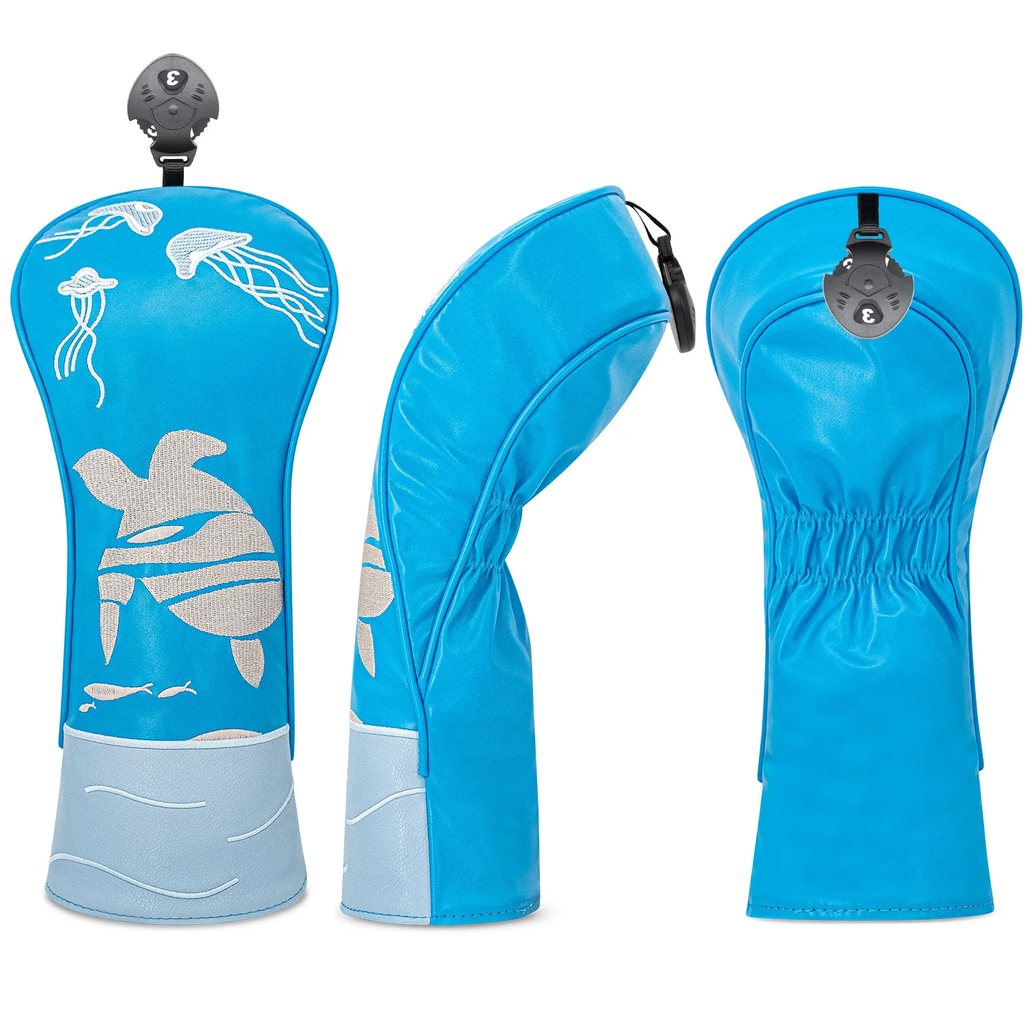 Headcover Driver - Ocean-themed Embroidery Golf Club Head Covers
