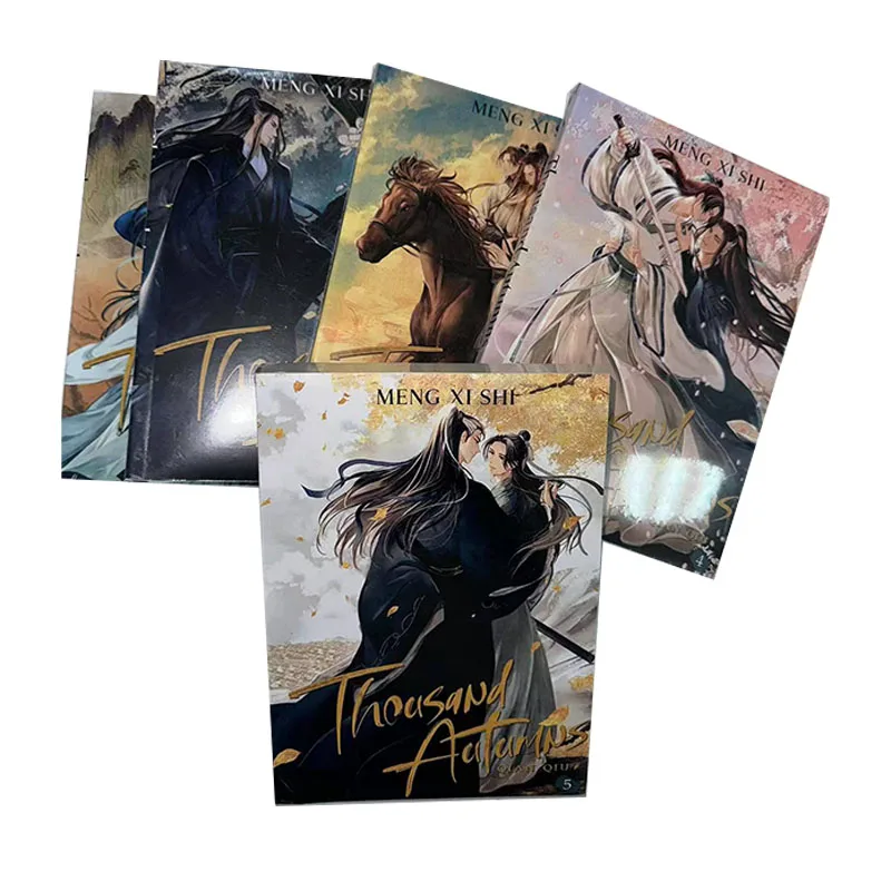 Volume 1-5 English Comic Novel Thousand Autumns - Qian Qiu - Meng Xi Shi  BL Manhwa  Ancient Romance Manga Book