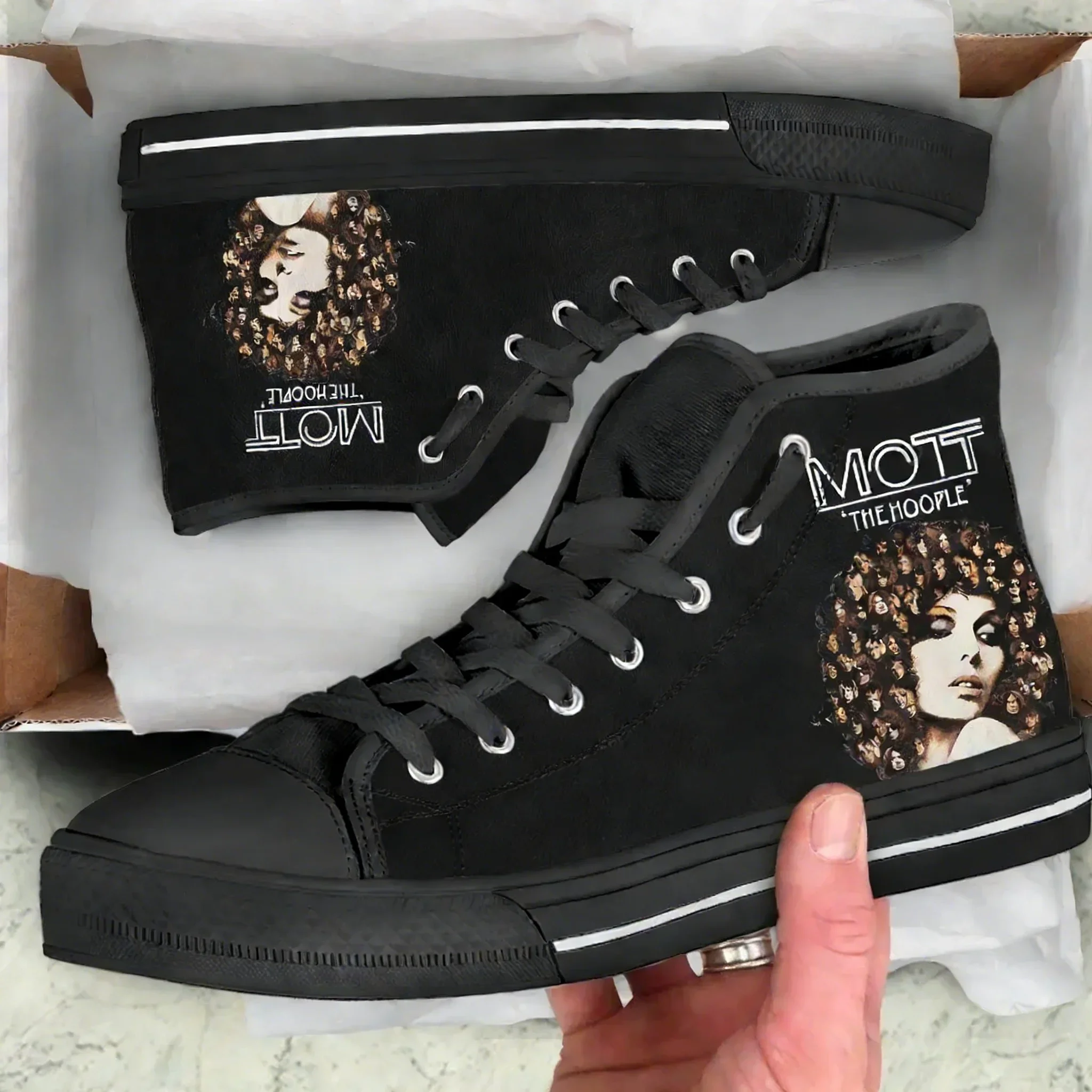 

Hot Cool Fashion Pop Funny New Summer The Hoople High Quality Sneakers Casual Shoes Men Women High Top Classic Board Shoes