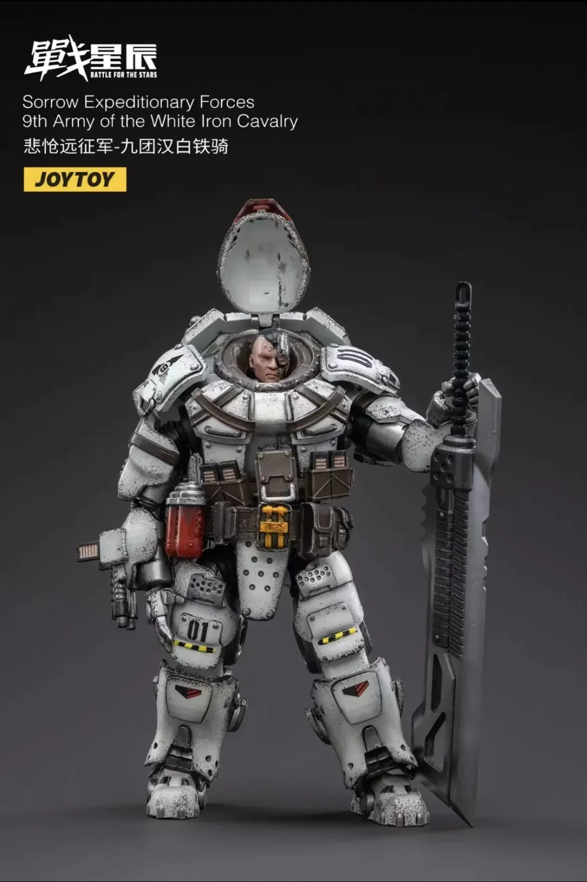 Joytoy 1/18 figura de ação sorrow forças expediárias 9o exército do cavalaria de ferro branco modelo de anime você pode fazer isso