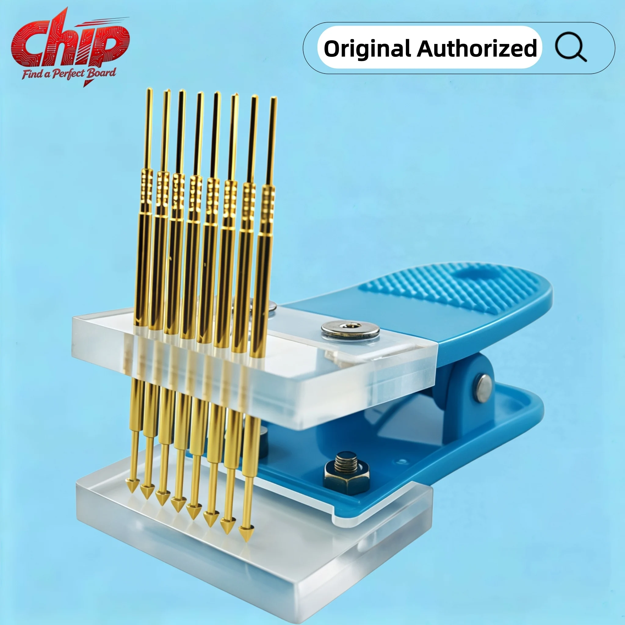 

2.54mm Pin Pitch PCB Clip Clamp Fixture Gold-plated Pogo Pins 3P 4P 5P 6P 7P 8P Probe Clip Tool PCB Program Download Burn