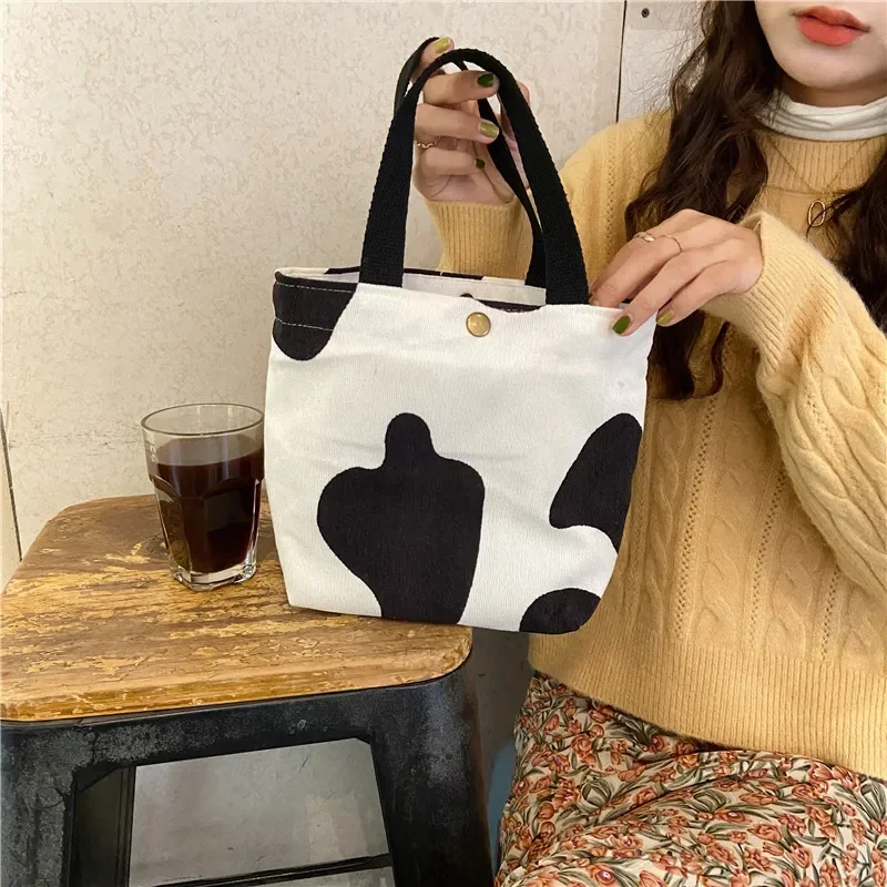 Fashion Women Cow Print Shoulder Bags Female  Underarm Bags Leopard Zebra Pattern Fluffy Tote Bags Small Purses and Handbags