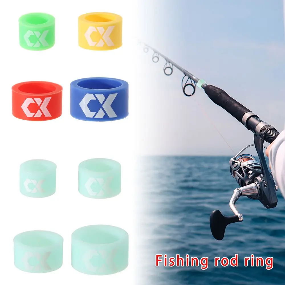 O Rings Luminous Silicone Fishing Rod Anti-skid Ring Rod Stop Fishing Tools Finger Rod Ring Fishing Gear Fishing Accessories