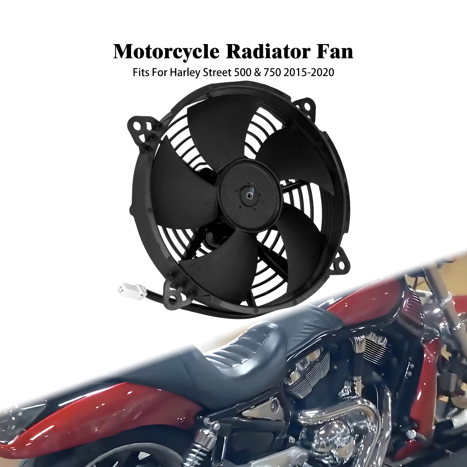 

Motorcycle Radiator Cooling Fan Engine Cooler Plastic Cooling Fan Water Tank CoolFlow Fan For Harley Street 500&750 2015-19 2020