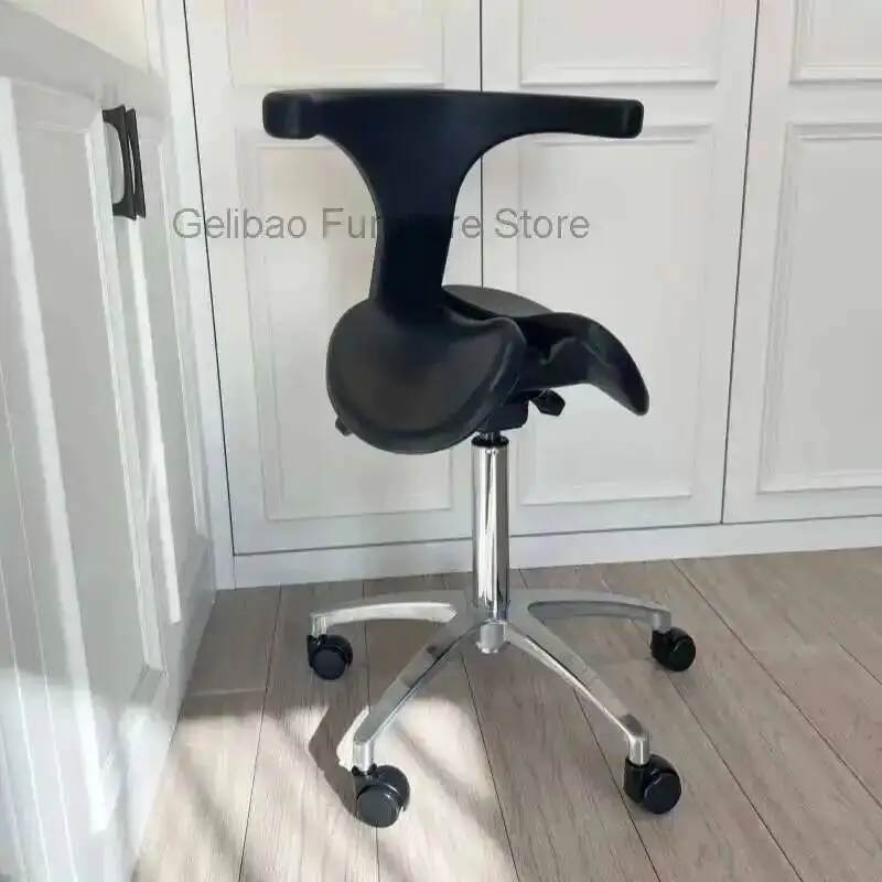 Swing Ergonomic Seat Multi Saddle Adjuster Multi Functional Back Posture Stool with Tilting Seat Saddle Chair For Dental Office