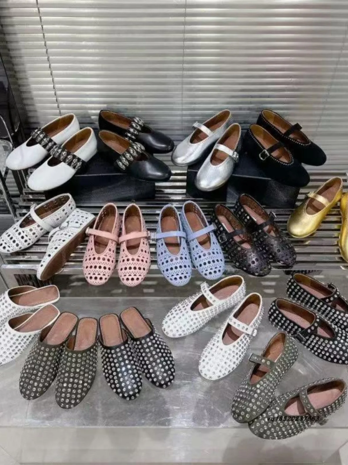 

Women's Ballet Flat Sandals Hollow out Slip-On oes Soft Bot Flat Bot Clog Sle Casual Faion Footwear Summer New