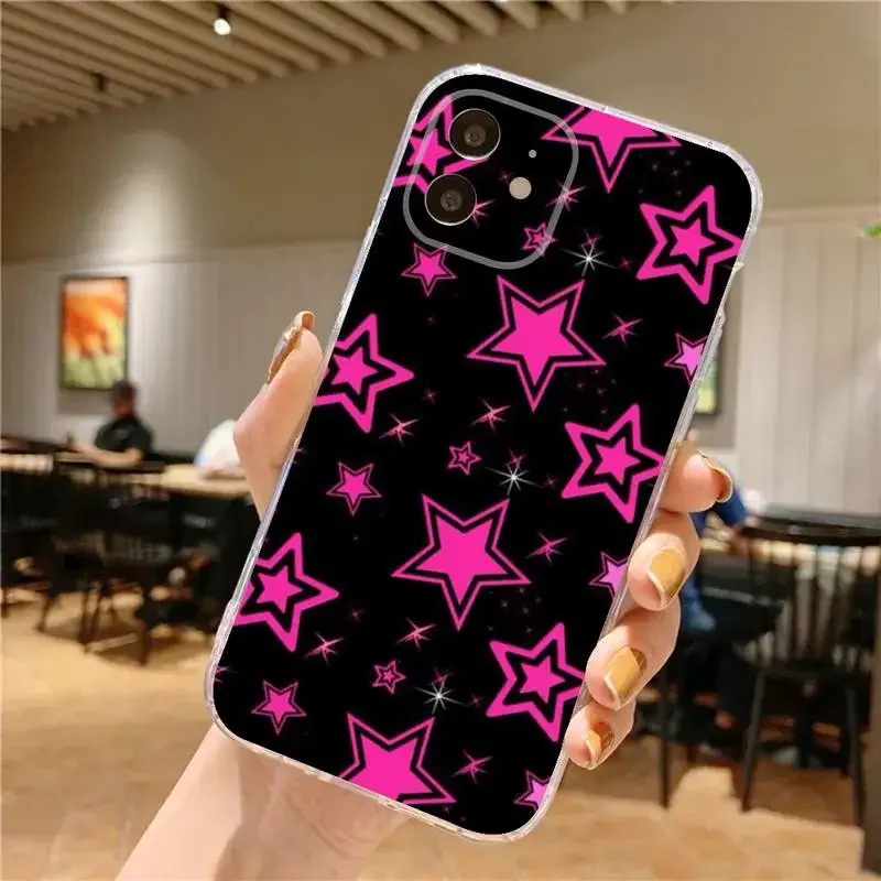 Fashion Super Star Phone Case For iPhone 15,14,13,12,11 Plus,Pro,Max,XR,XS,X,7,8 Plus,SE,Mini Transparent Silicone Soft