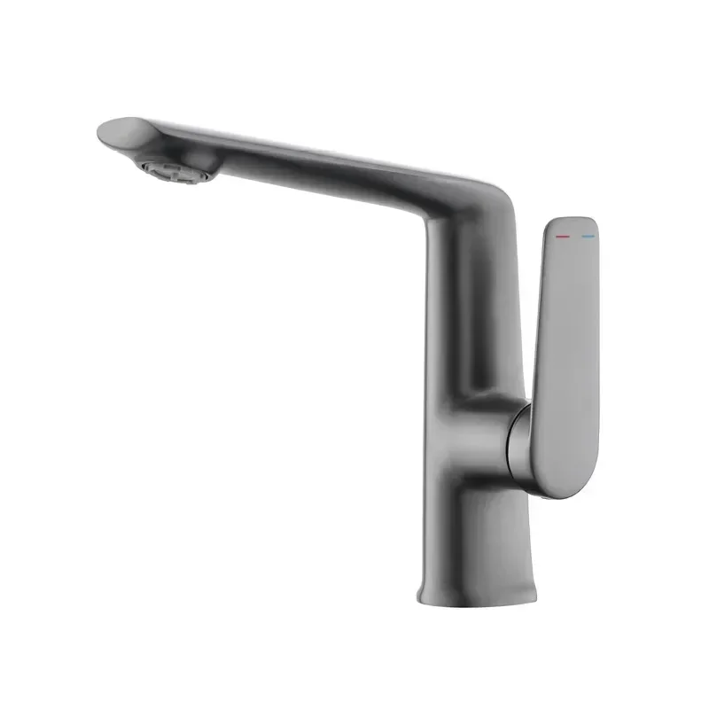 Light luxury gun gray bathroom bathroom cabinet washbasin hot and cold faucet creativity