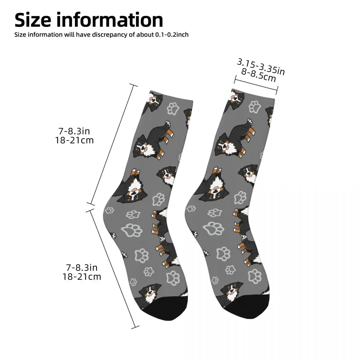 Calcetines de perro de montaña de Bernese Harajuku, medias largas de alta calidad para todas las estaciones, accesorios para regalo de cumpleaños Unisex