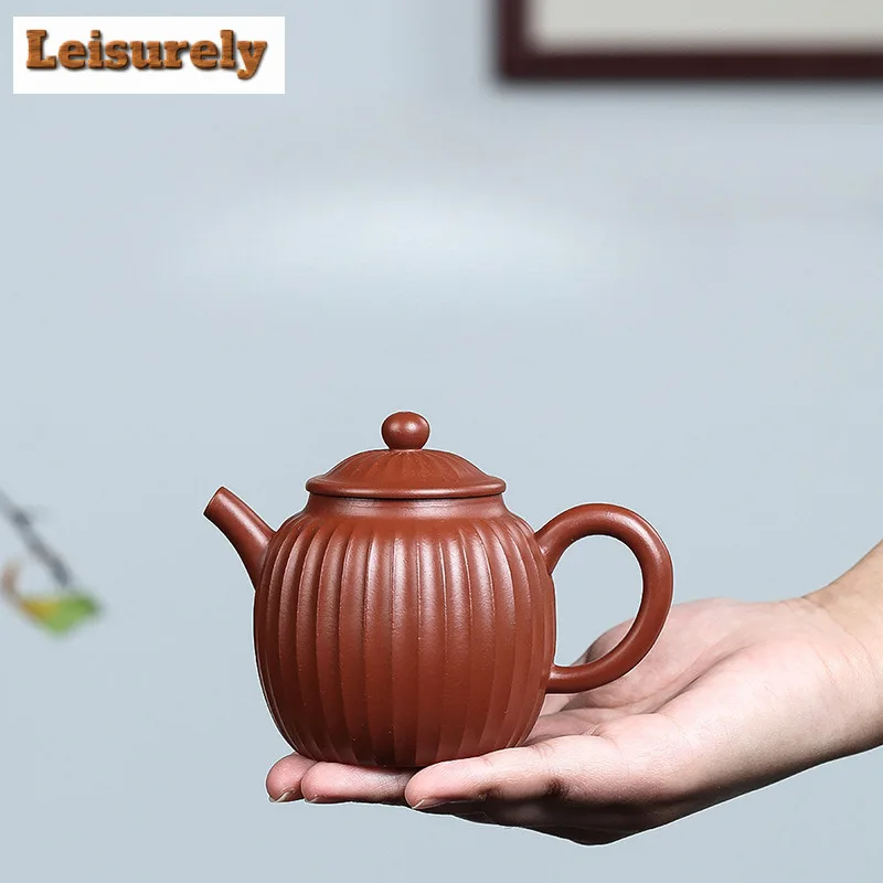 270ml Elegant Yixing Purple Clay Teapots Handmade Pot Raw Ore Dahongpao Mud Kettle With Strainer Zisha Teaset Cha Craft Supplies