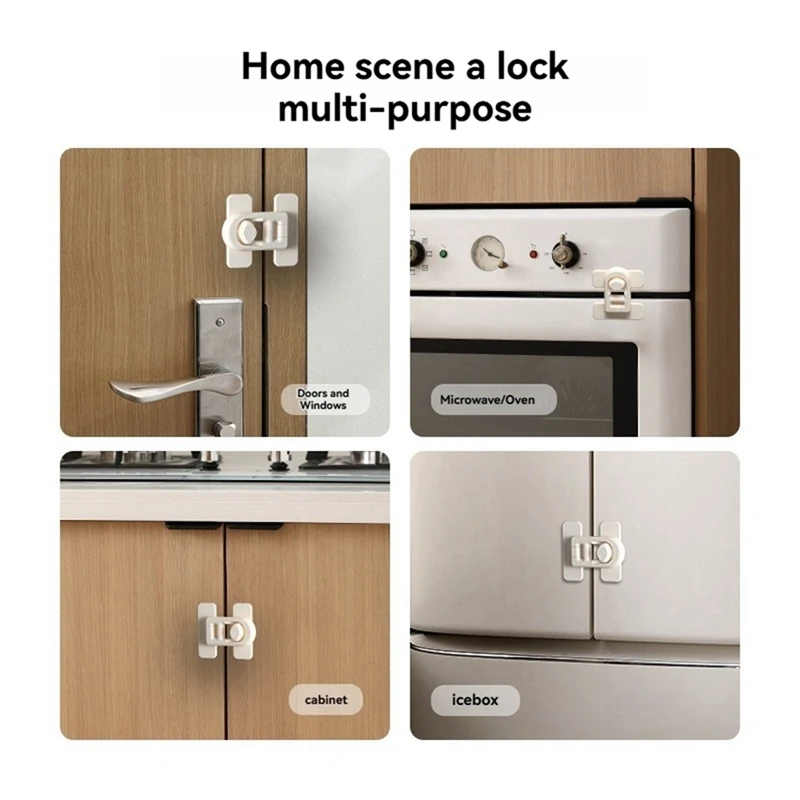 2Pcs Child Safety Oven Locks, High Temperatureresistant ABS Material, Easy No-Tool Installation-AT64