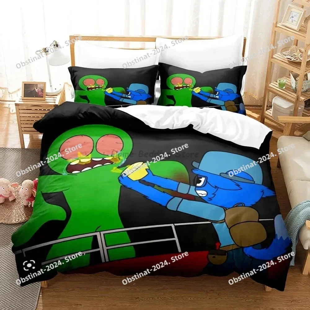 

New Cartoon Garten of Banban Bedding Set Printed single Comforter Quilt Bed Duvet Cover Pillow Case 3 Pieces Set Kids Adult Size