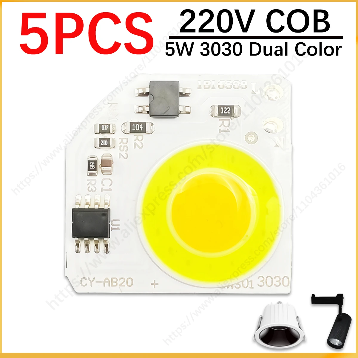 5-50pcs-3030-f20-fonte-de-luz-cob-led-bicolor-chip-cob-branco-frio-e-quente-5w-220v-para-holofote-diy-e-luz-de-trilho