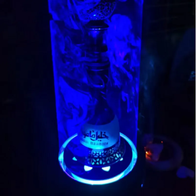 

GREEN Hookah Laser Light Bar Wine Liquor Round Luminous Base Arabic Hookah Accessories R/G/B Optional For Party KTV Club DIY