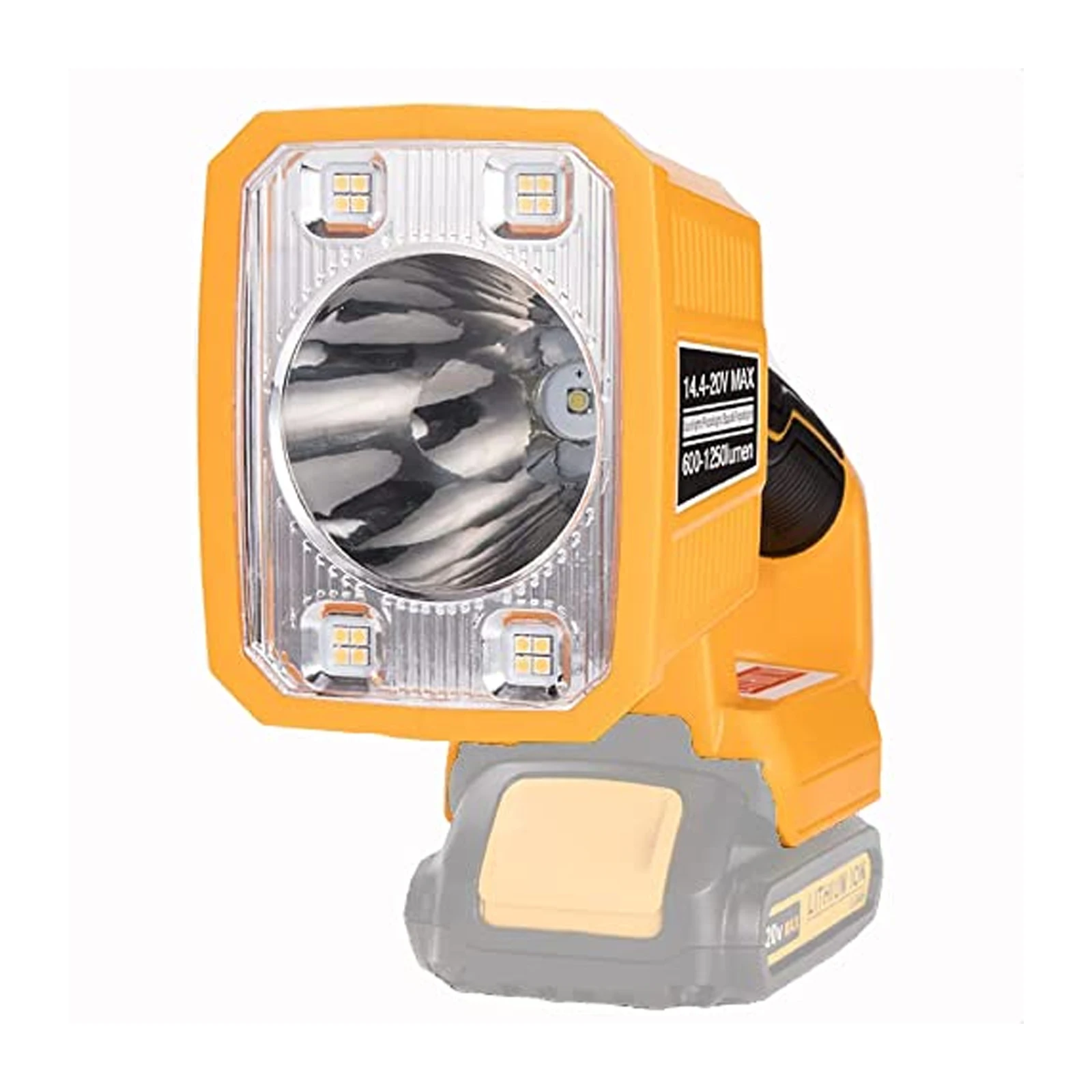 18W Horizontal Square Lamp for Dewalt/Makita/Milwaukee Compatible with Li-ion Battery Emergency Lights