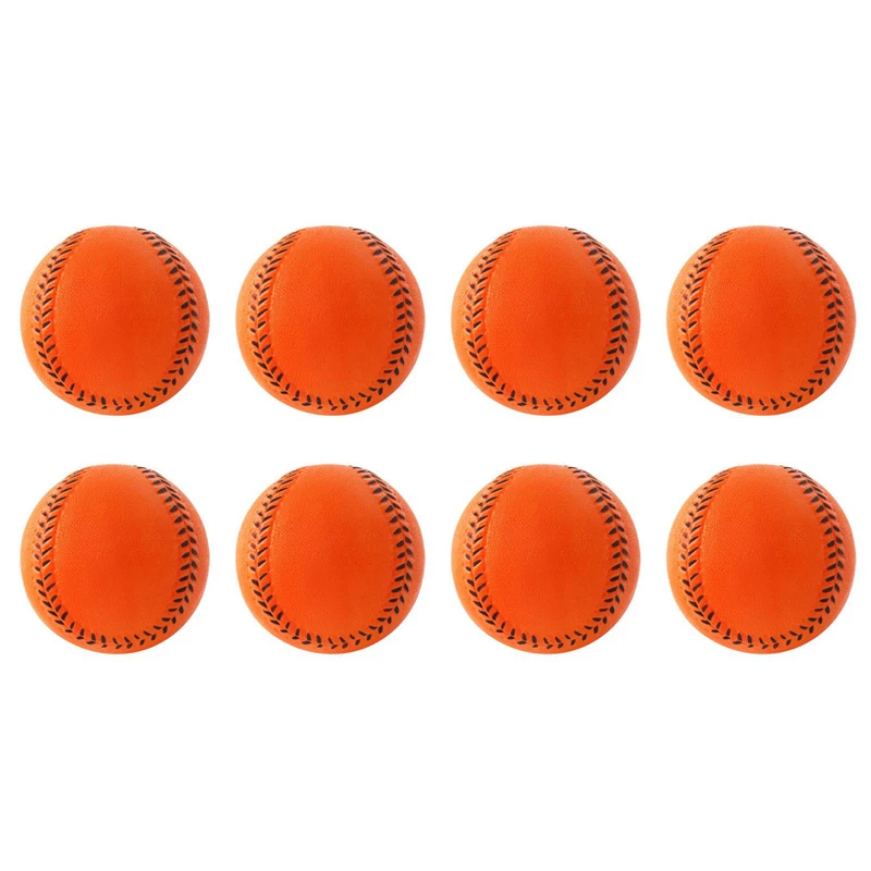 4/8pcs Lightweight Training Softball - Durable & Safe Elastic PU Foam Baseball For Indoor Outdoor Sports Recreation
