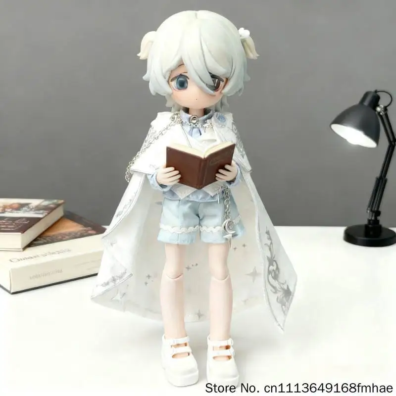 

Bjd Clothes Silver Knight Heterochromia Handmade Twelfth Scale Western Fantasy Style Outfit Set For Ball Jointed Doll Collectors